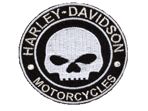 Harley Davidson skull patch 3 inch